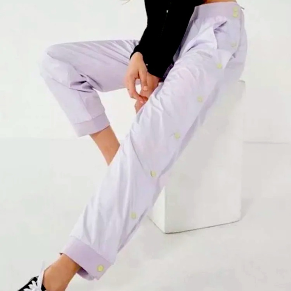 Retro Starter lavender Snap Track Pants size large